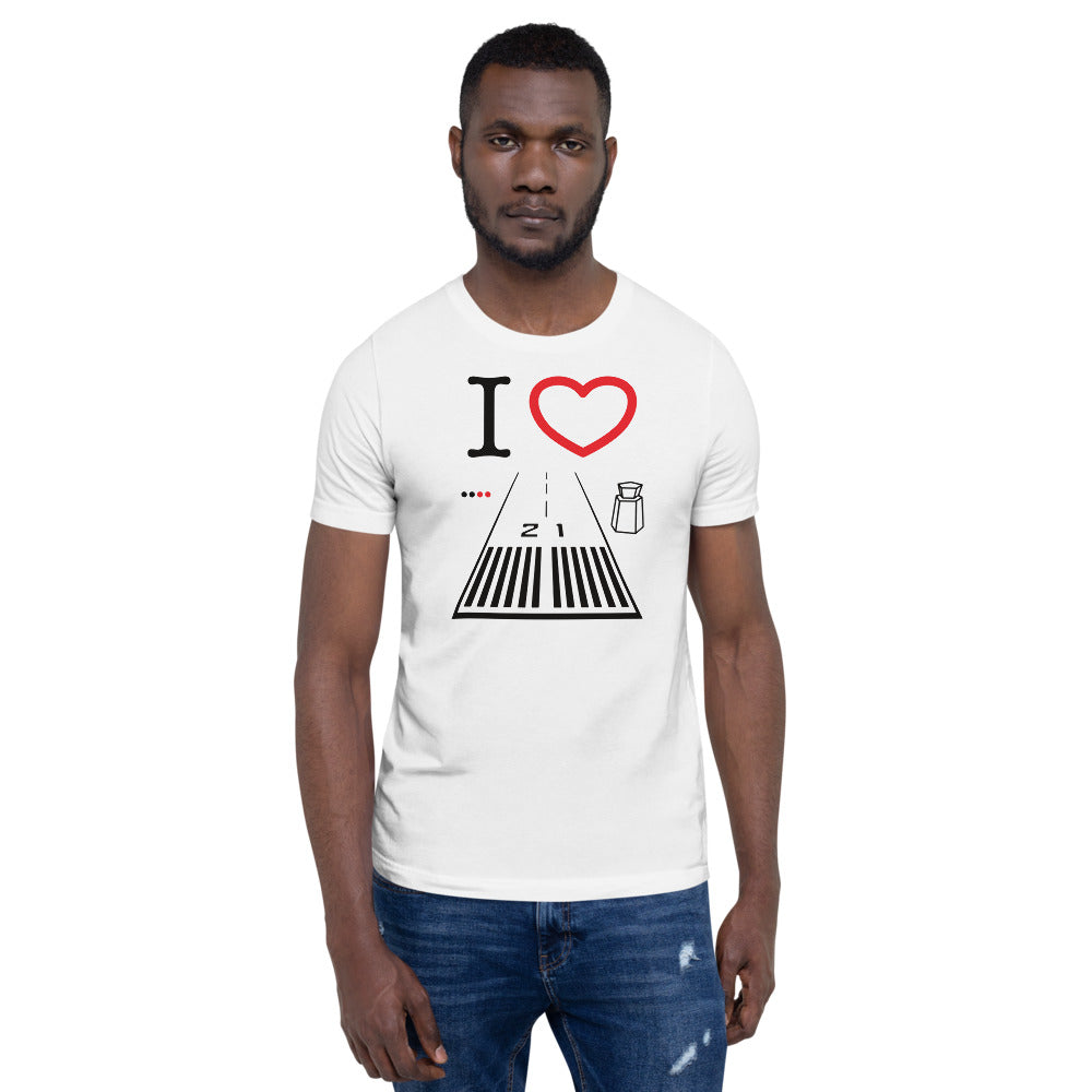 Santa Monica Airport Runway 21 / Runway 3 Short-Sleeve T-Shirt