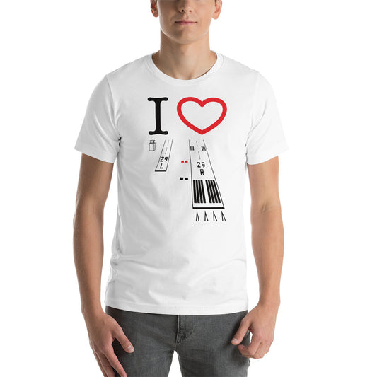 Torrance Airport Runways 29L / 29R - Runways 11L / 11R - Short-Sleeve Unisex T-Shirt