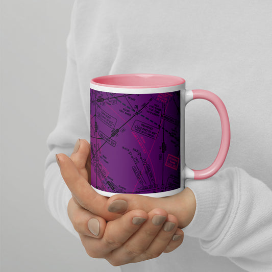 Enroute Low Altitude Chart 11 oz. mug with color inside (purple)