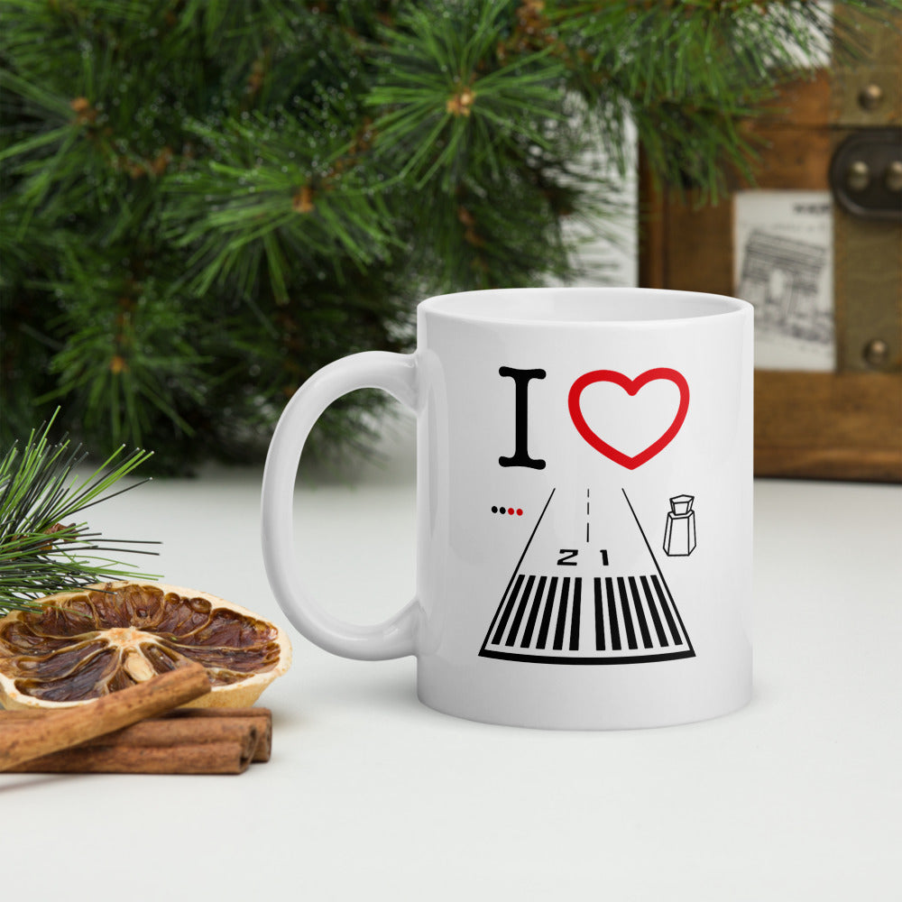 Santa Monica Airport Runway 21 / Runway 3 11 oz. mug