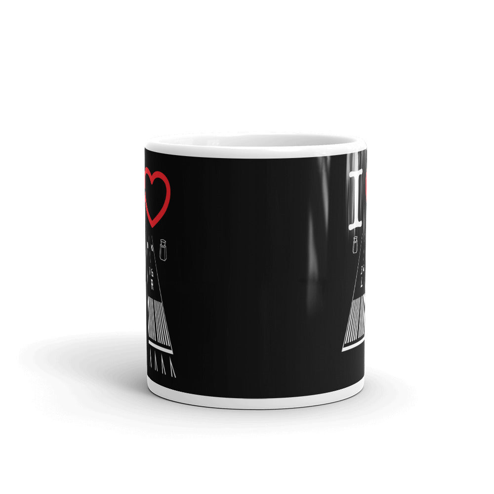 Van Nuys Airport Runways 16L-16R / 34L-34R white glossy 11oz mug