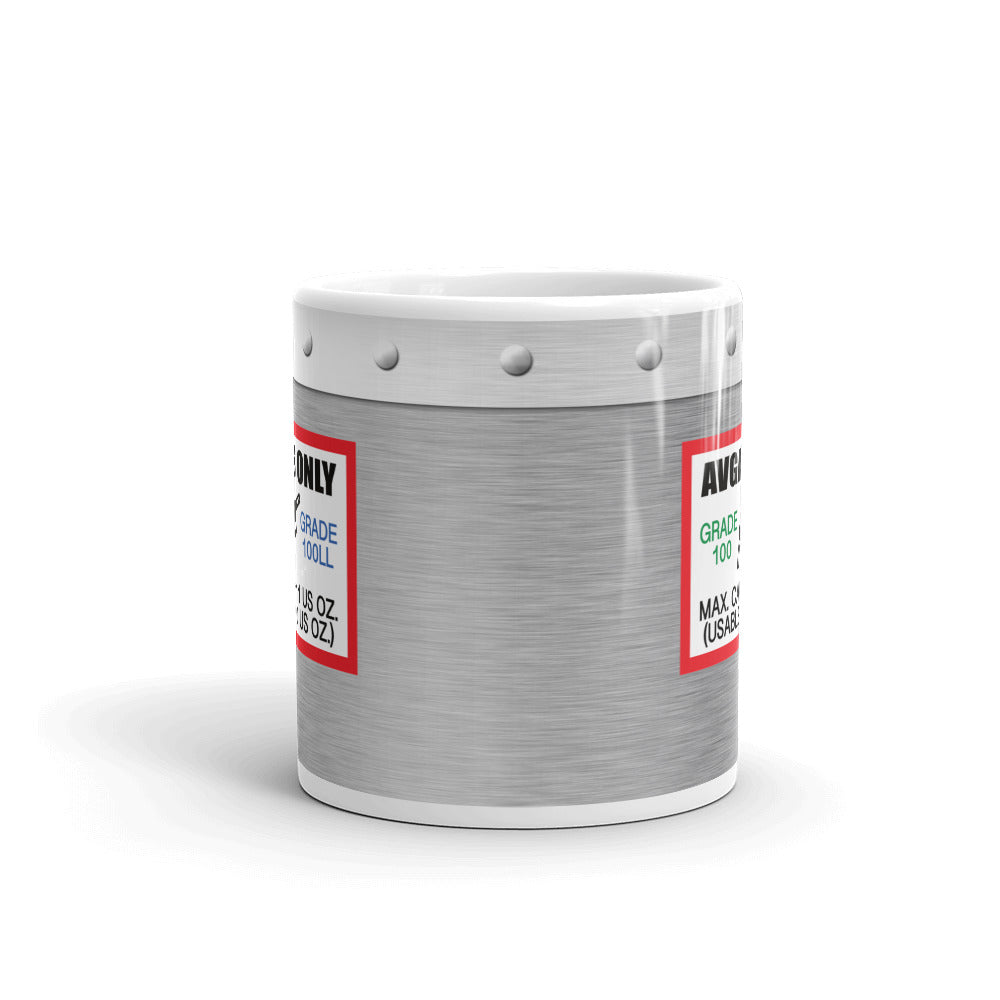 100LL Avgas only 11oz mug