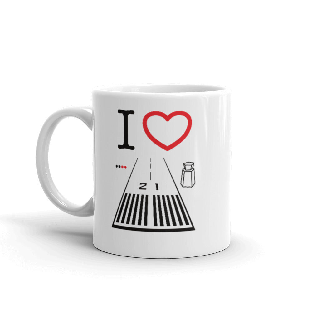 Santa Monica Airport Runway 21 / Runway 3 11 oz. mug