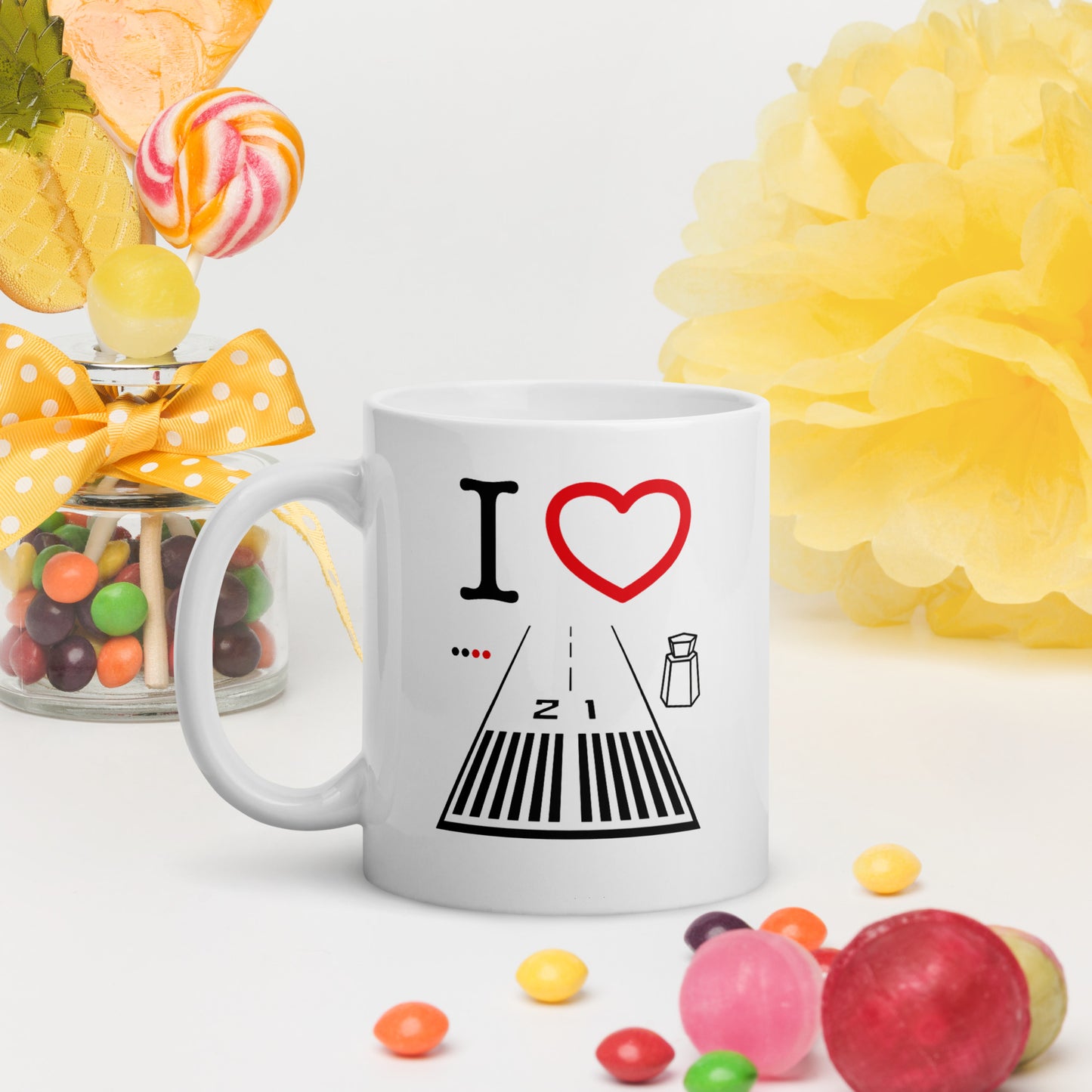 Santa Monica Airport Runway 21 / Runway 3 11 oz. mug