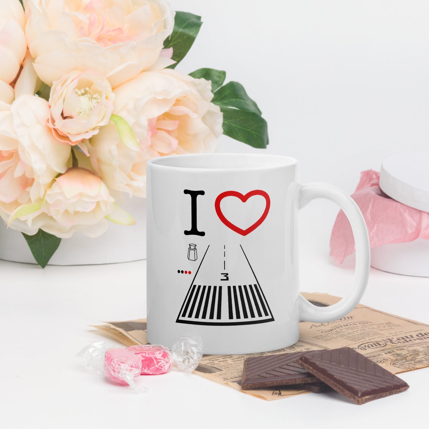 Santa Monica Airport Runway 21 / 3 - 11 oz. mug