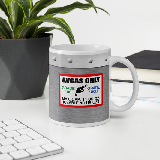 100LL Avgas only 11oz mug