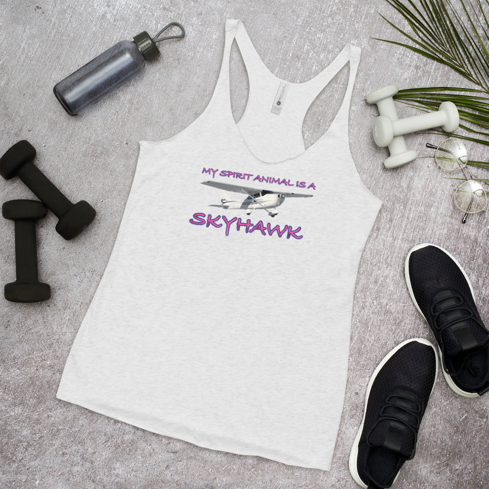 My Spirit Animal is a Skyhawk Women's Racerback Tank