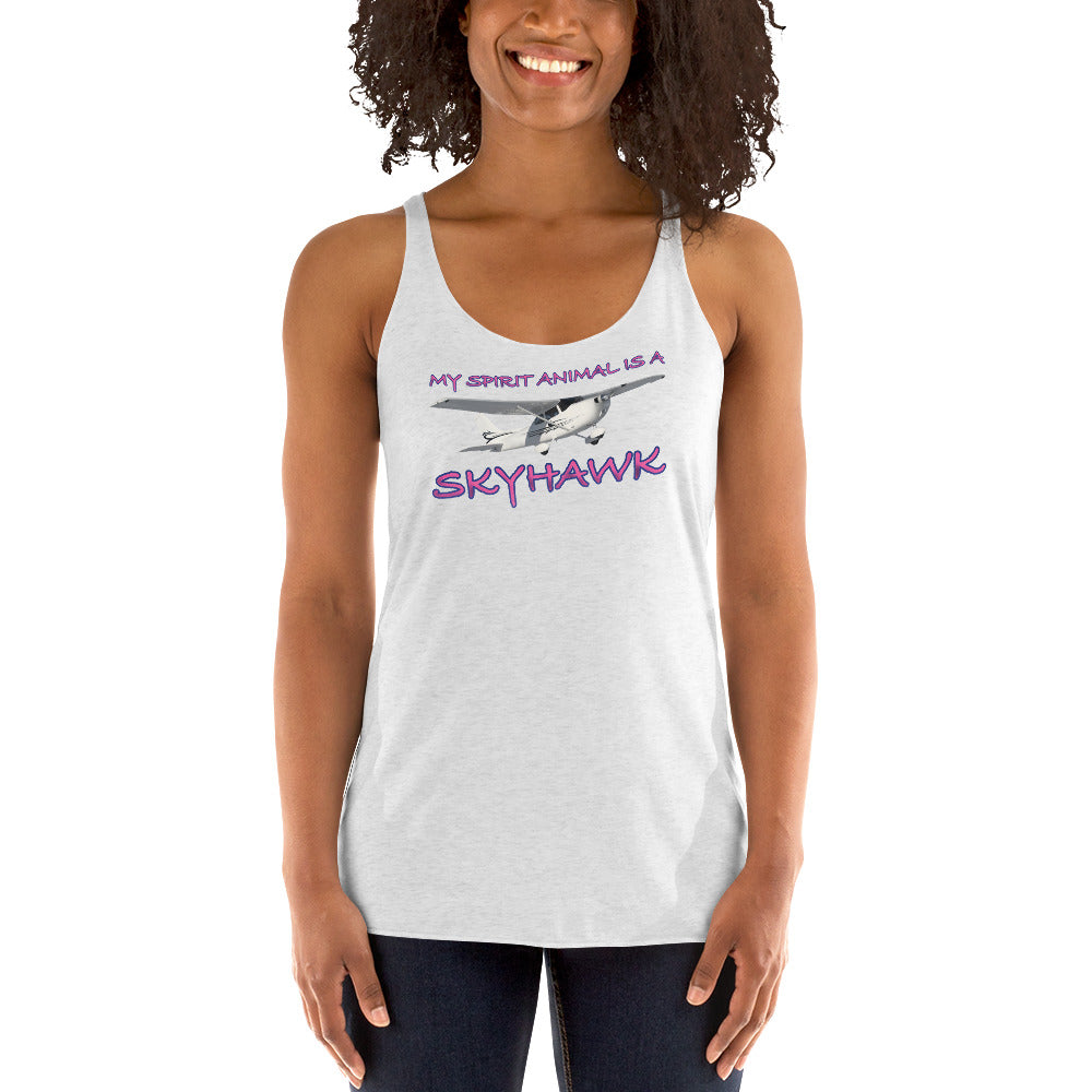 My Spirit Animal is a Skyhawk Women's Racerback Tank