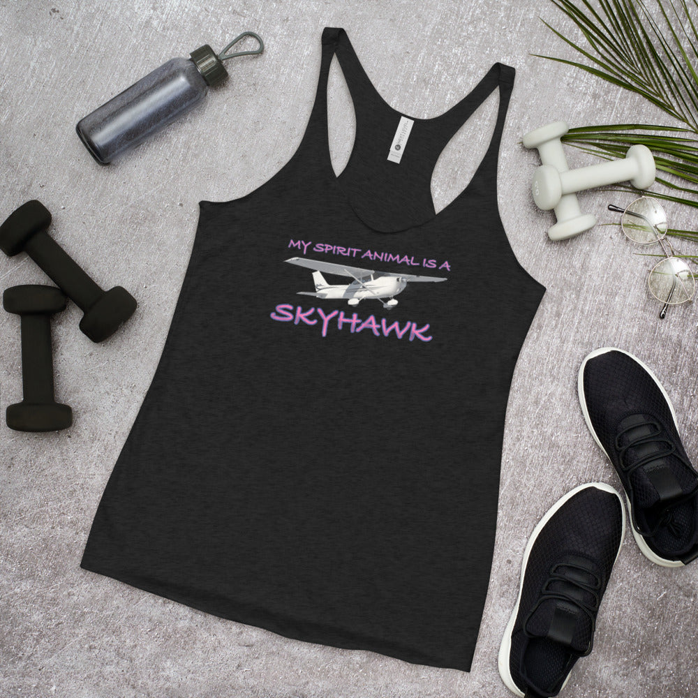 My Spirit Animal is a Skyhawk Women's Racerback Tank