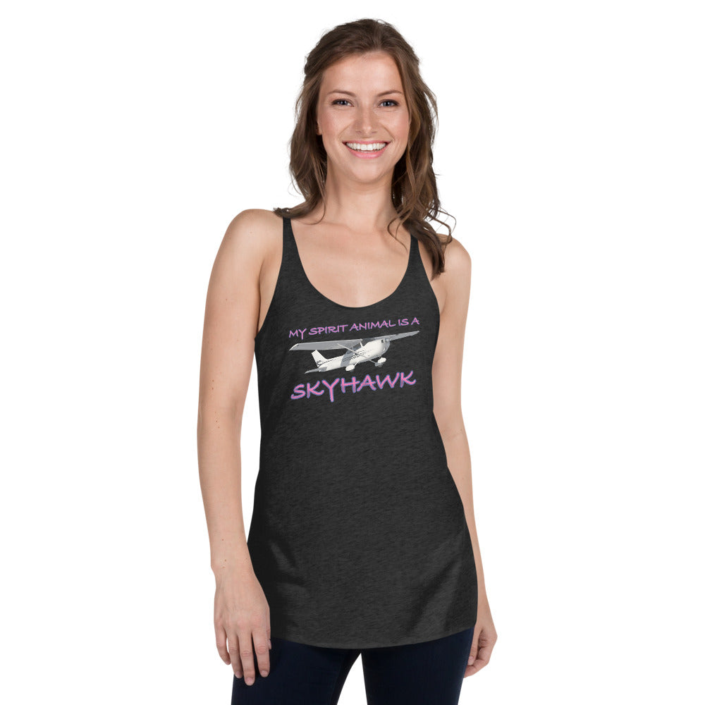 My Spirit Animal is a Skyhawk Women's Racerback Tank