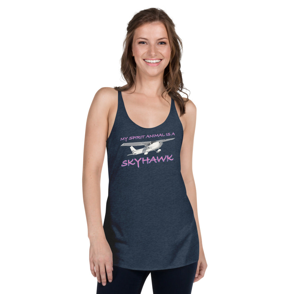 My Spirit Animal is a Skyhawk Women's Racerback Tank