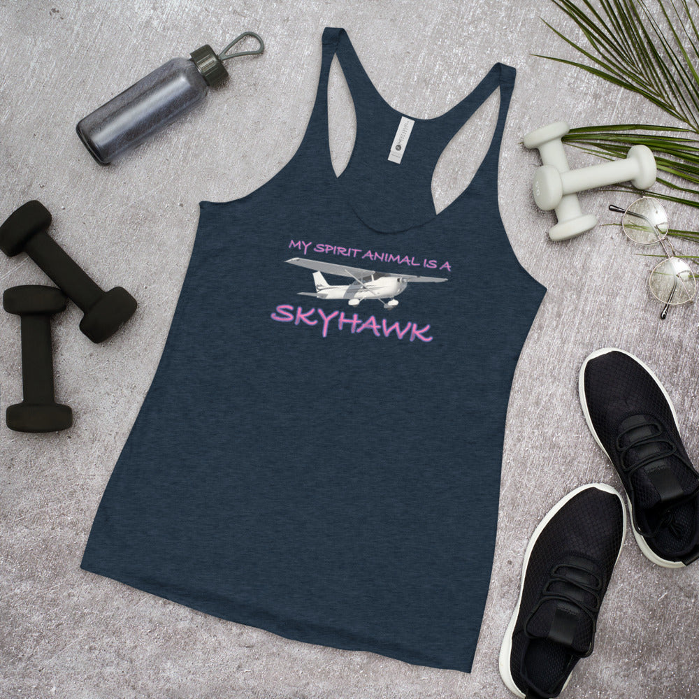 My Spirit Animal is a Skyhawk Women's Racerback Tank
