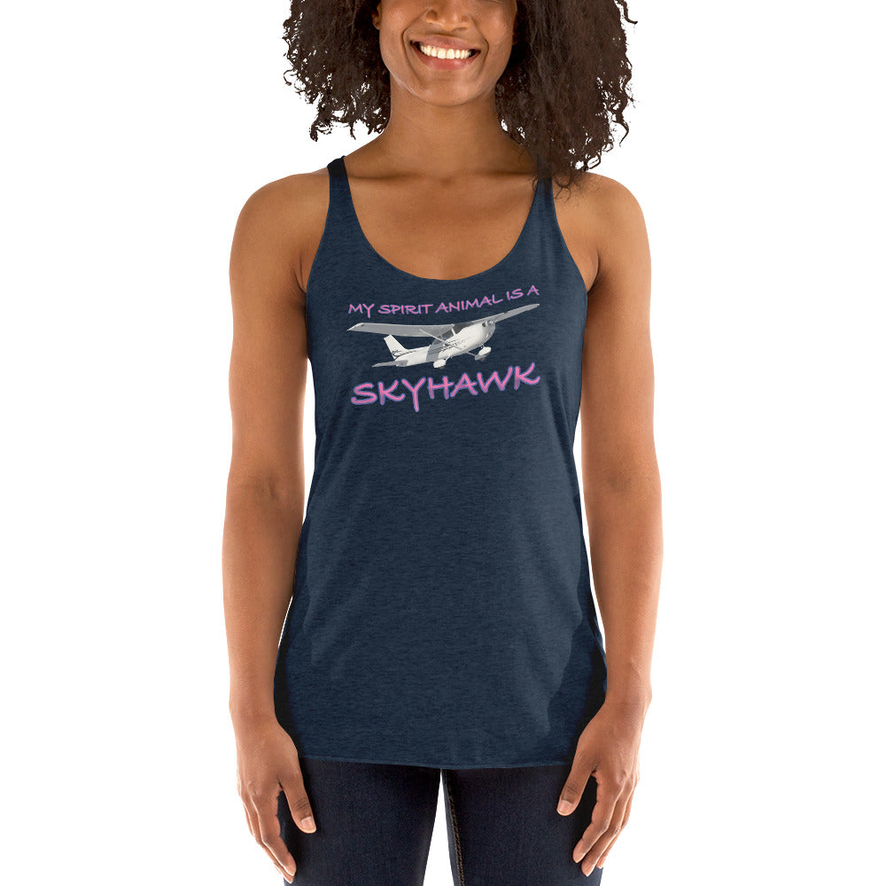 My Spirit Animal is a Skyhawk Women's Racerback Tank