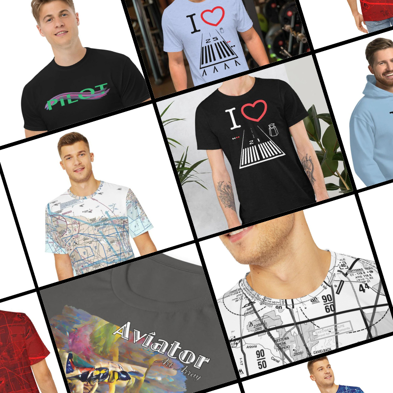Aviation themed shirts for the aviator