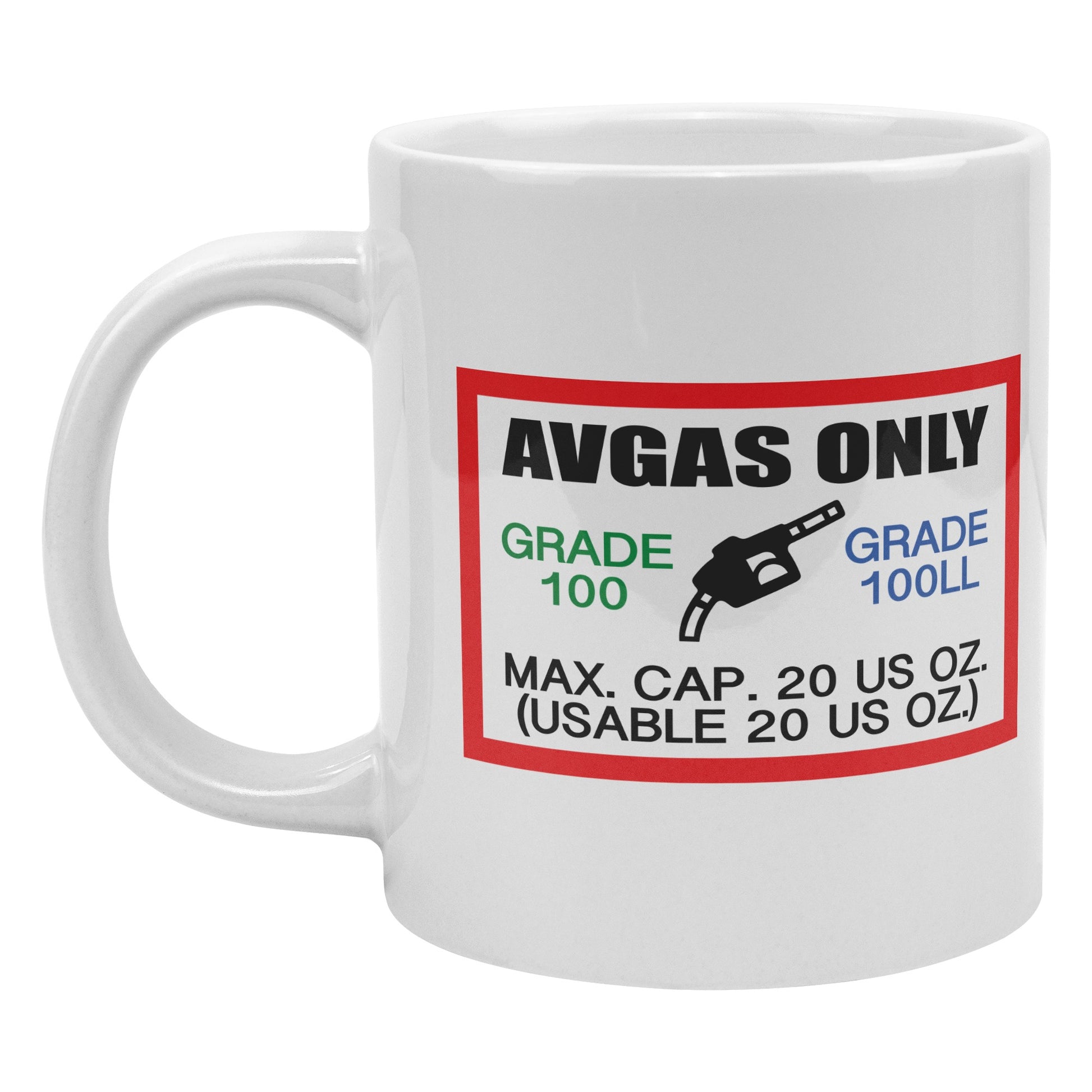 AVGAS / 100LL fuel only 20 oz. giant mug