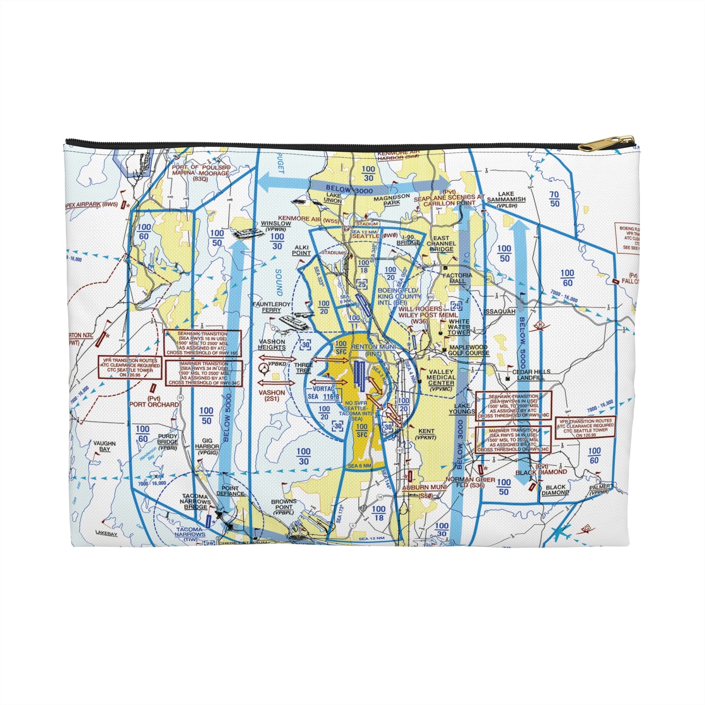 Seattle Flyway Chart Accessory Pouch