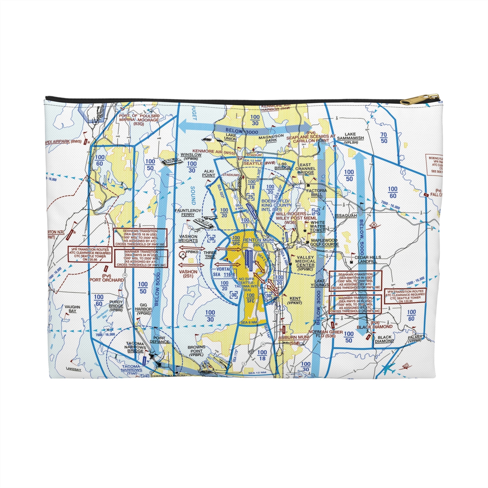 Seattle Flyway Chart Accessory Pouch