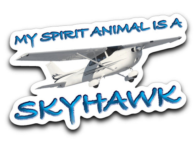 My Spirit Animal is a Skyhawk decal (various colors)