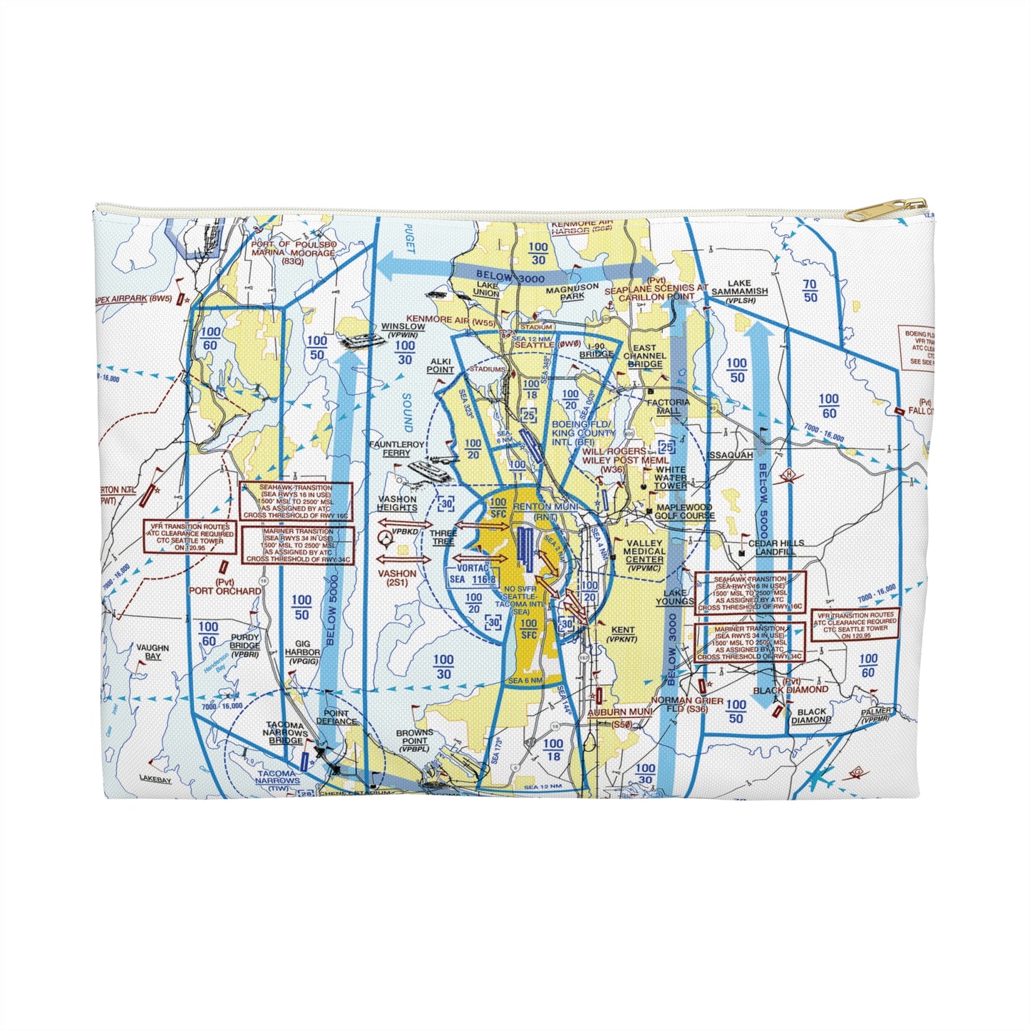 Seattle Flyway Chart Accessory Pouch