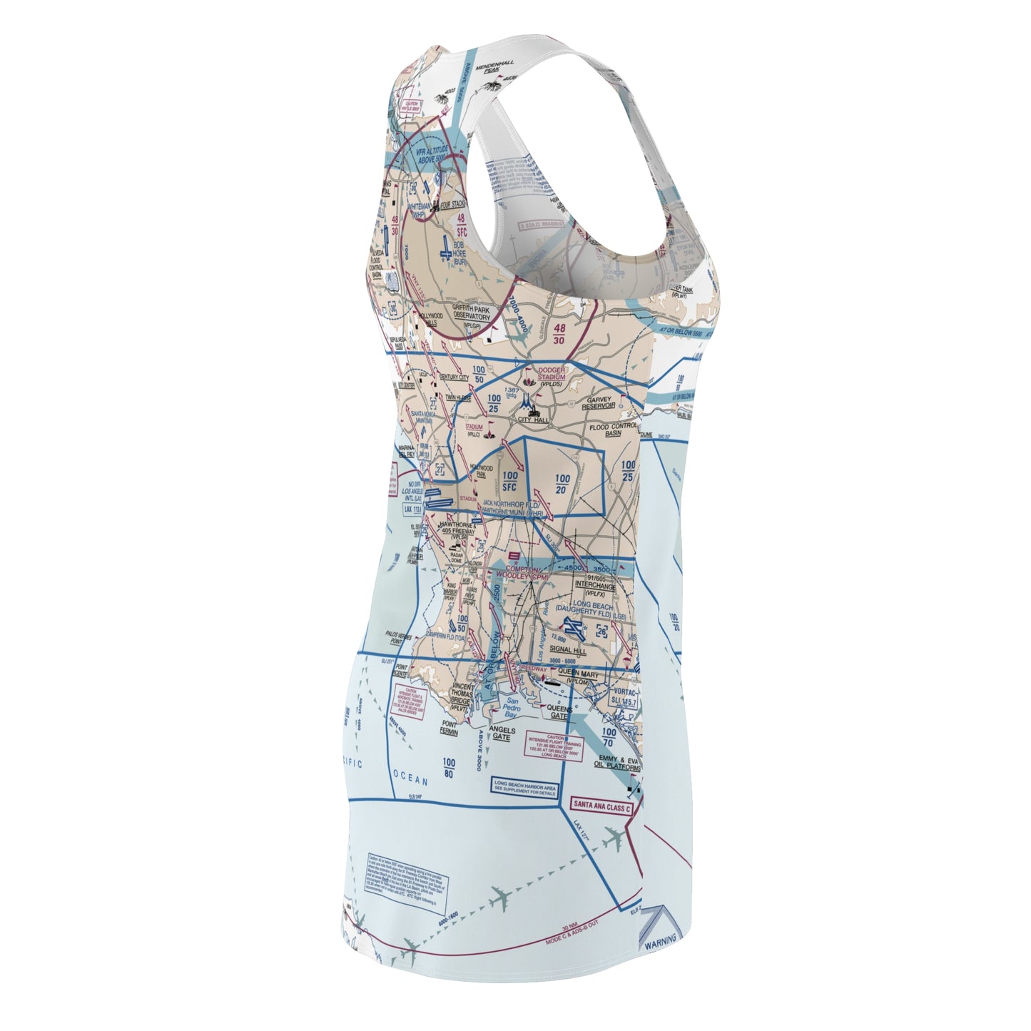 LAX Flyway Chart racerback dress