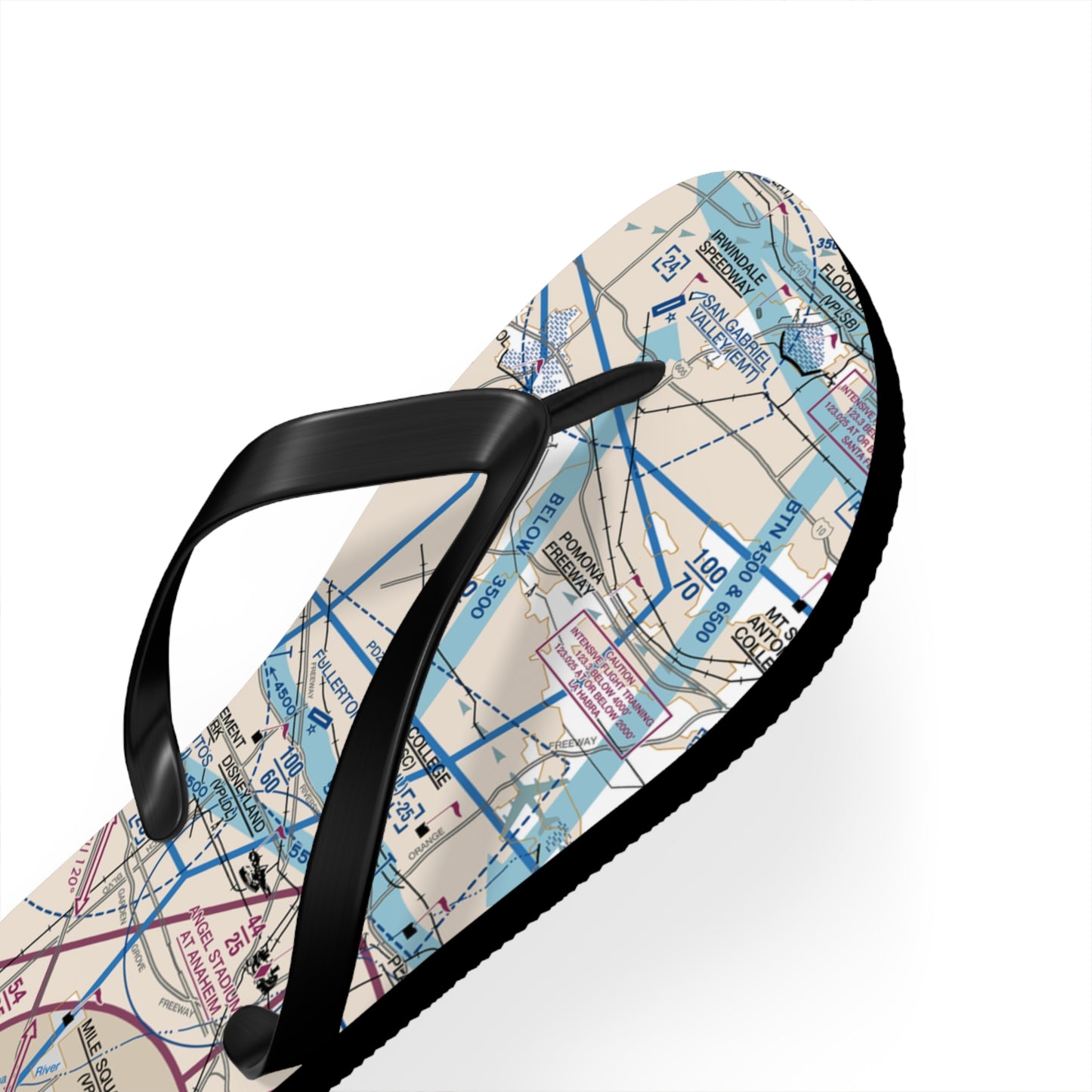 Aeronautical Chart Flip-Flops (LAX Flyway Chart)