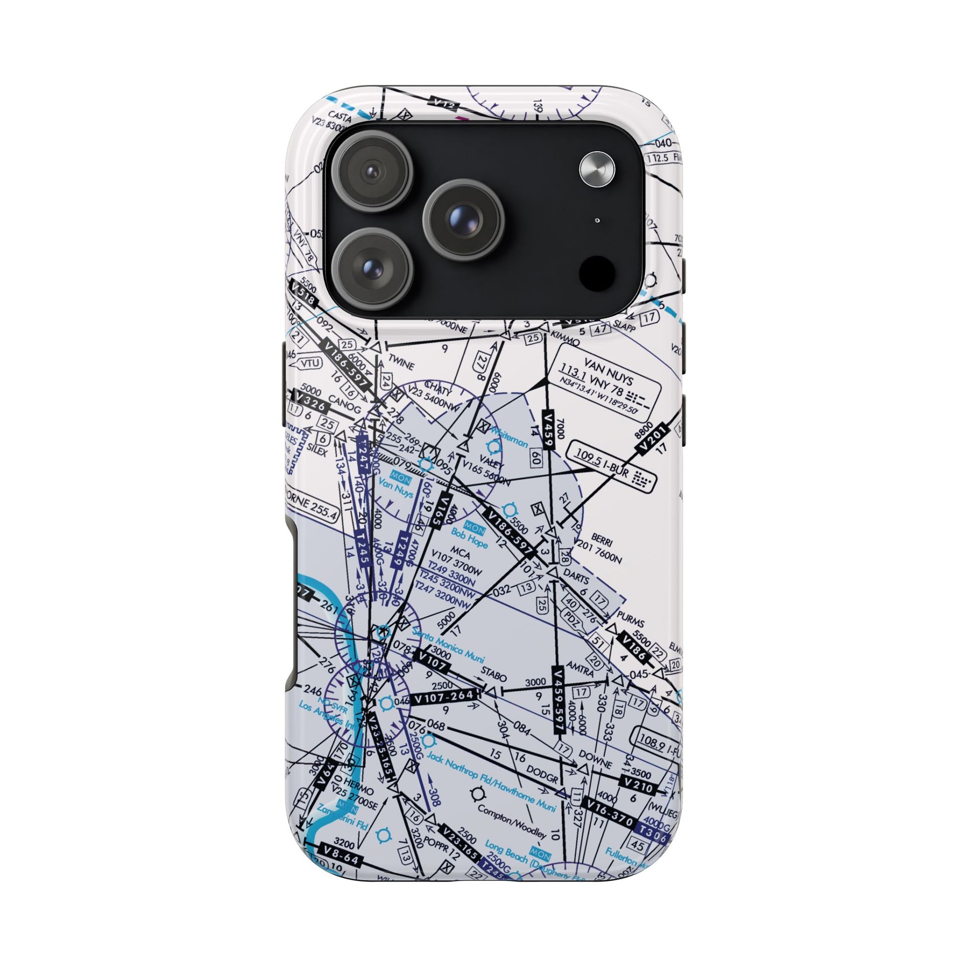Enroute Low Altitude Chart tough phone cases (ELUS3/white)