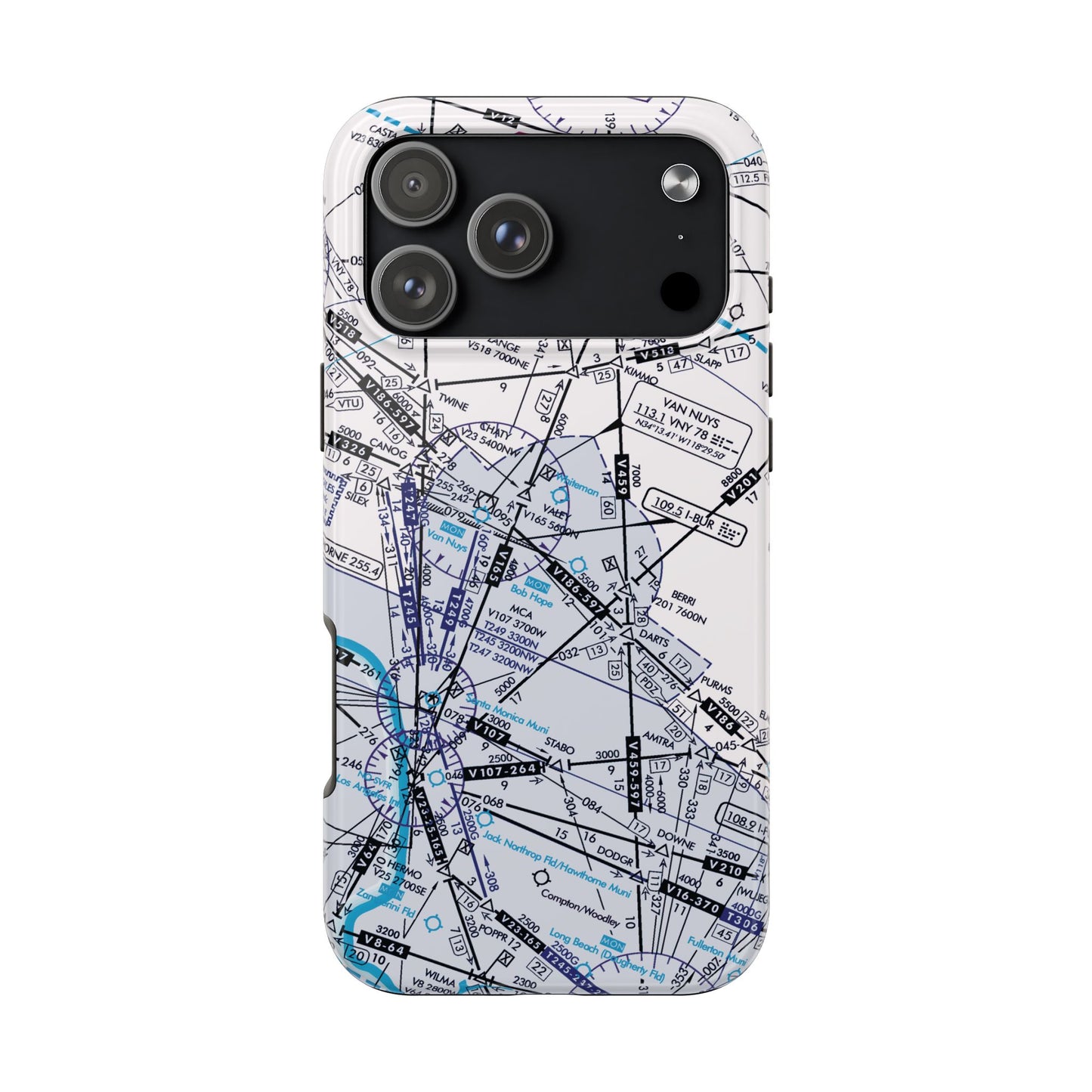 Enroute Low Altitude Chart tough phone cases (ELUS3/white)