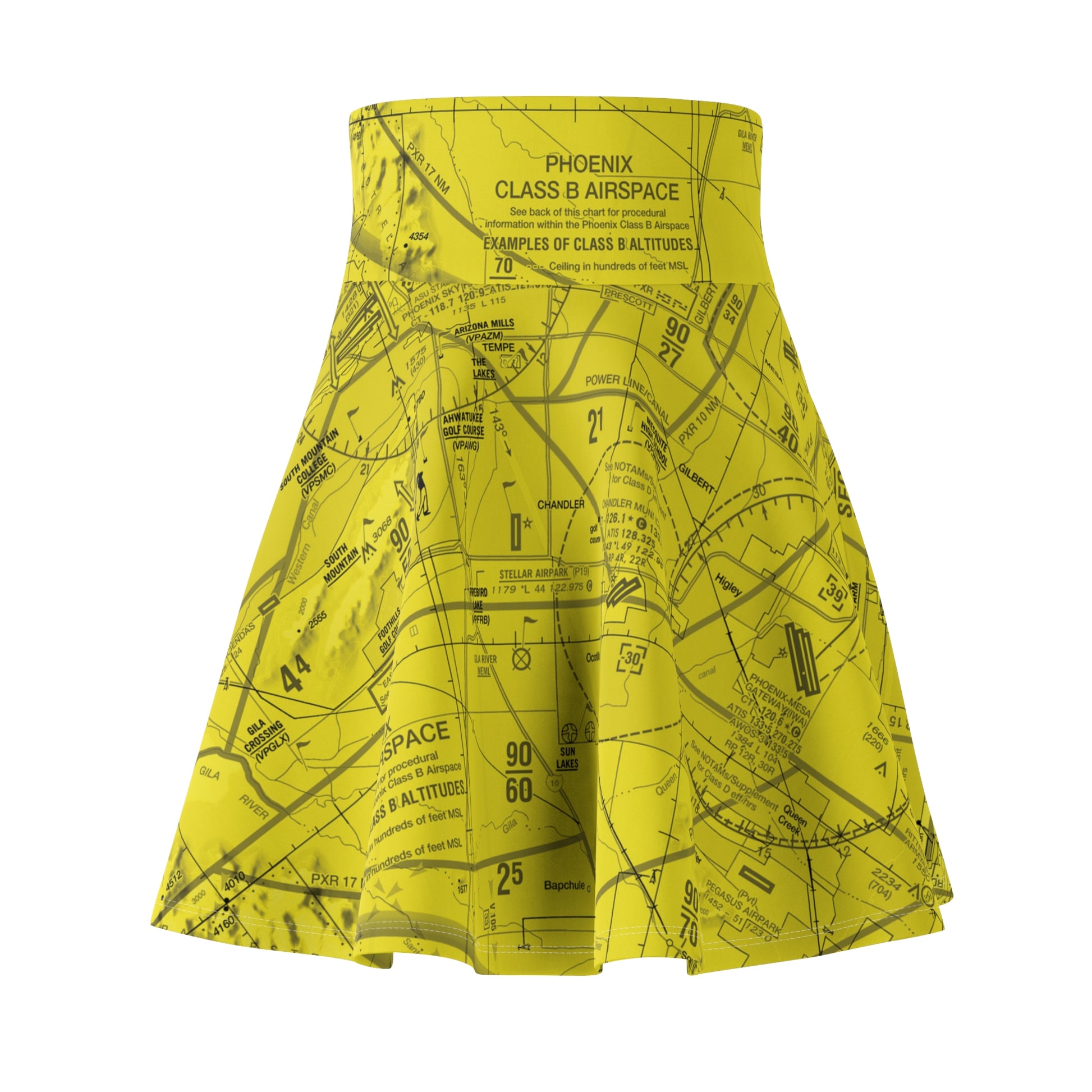 Phoenix TAC Chart skater skirt (yellow)