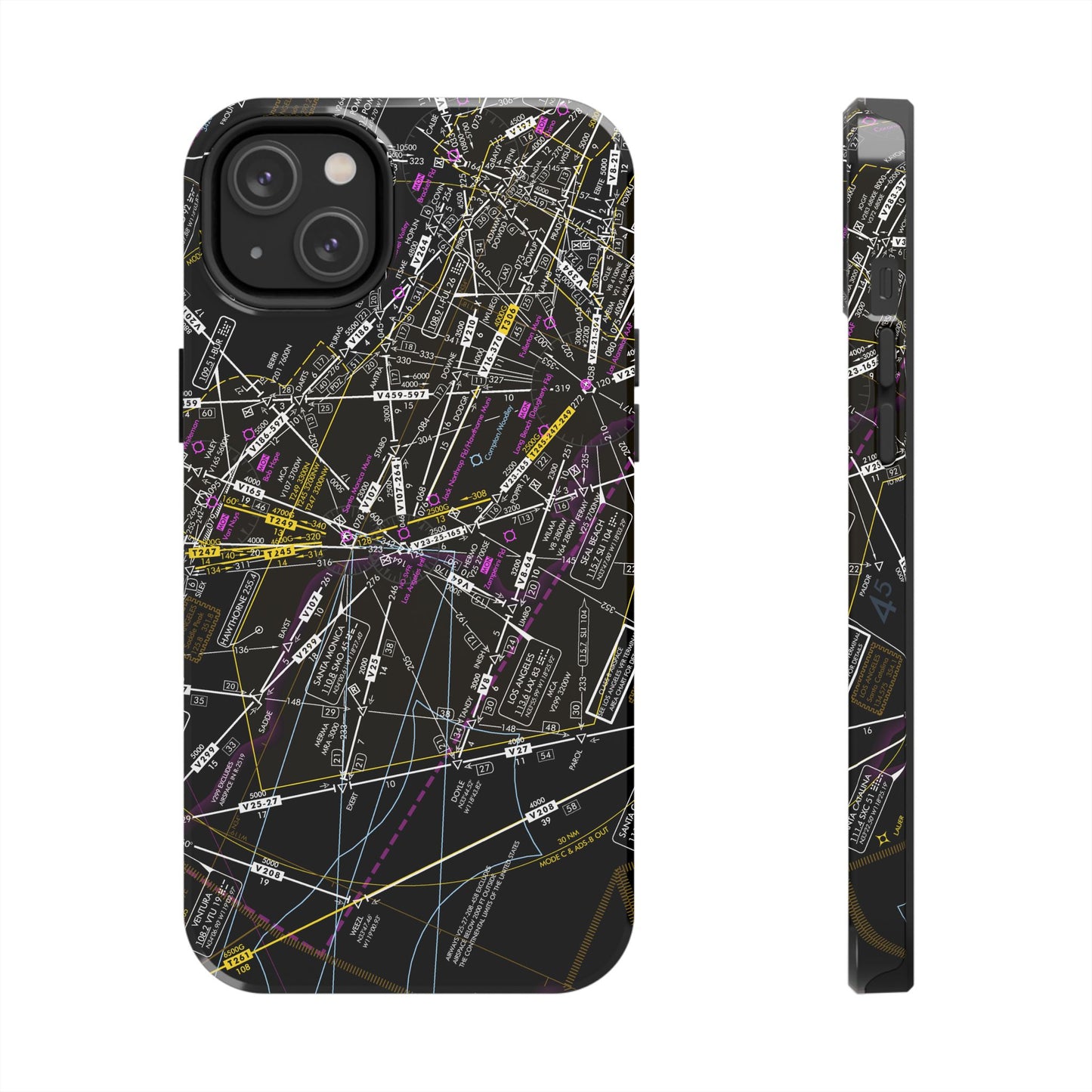 Enroute Low Altitude Chart tough phone cases (ELUS3/invert)