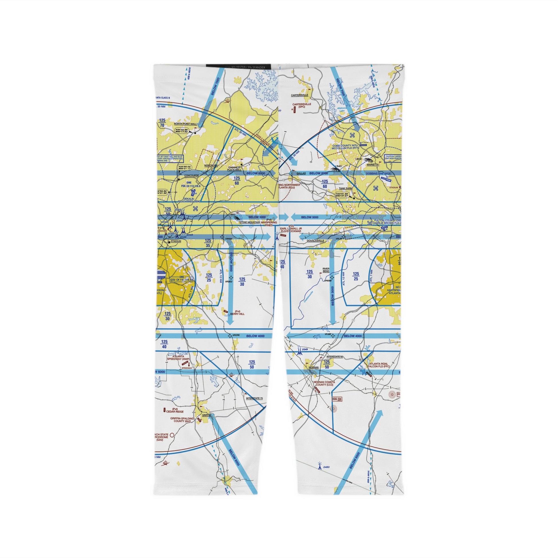 Atlanta Flyway Chart capri leggings