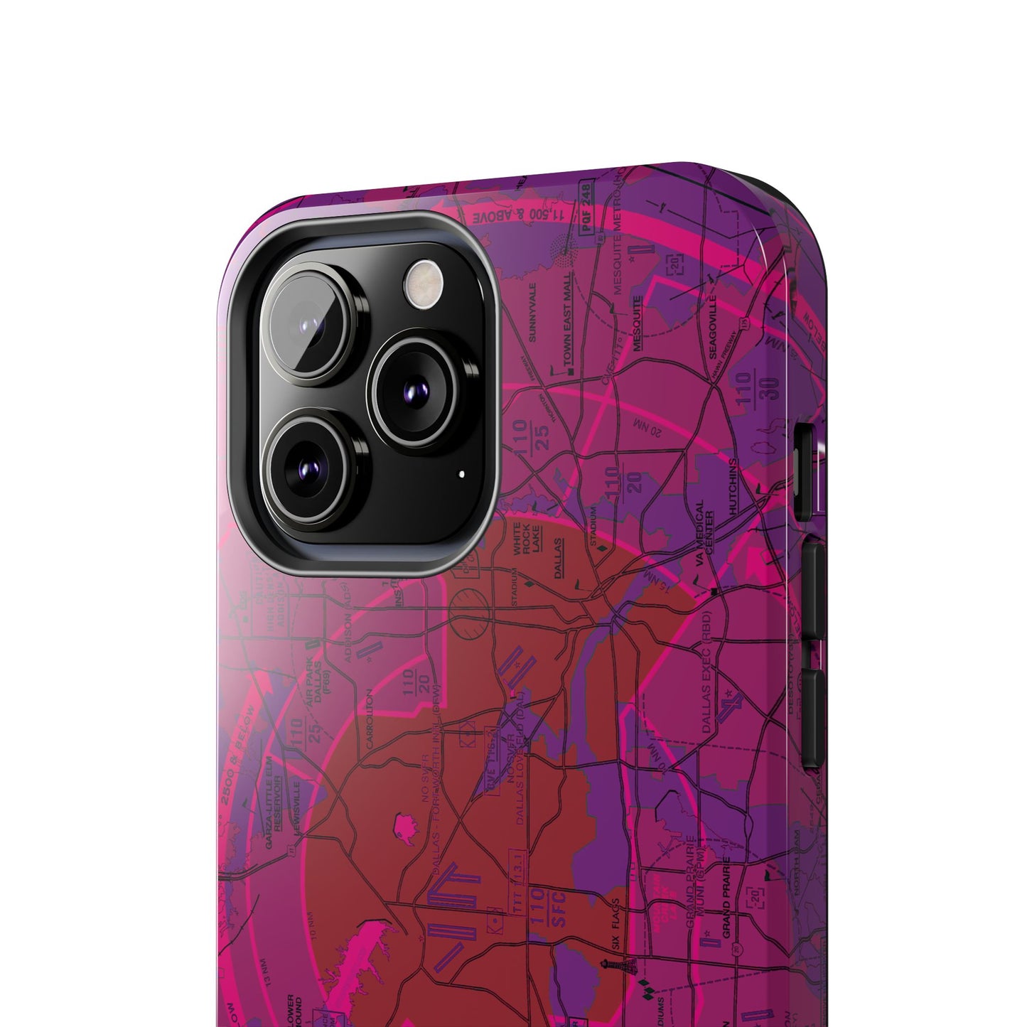 Dallas Fort Worth Flyway Chart tough phone cases (purple)