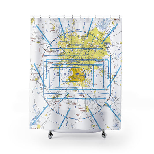 Aeronautical Chart shower curtain (KATL/Flyway)
