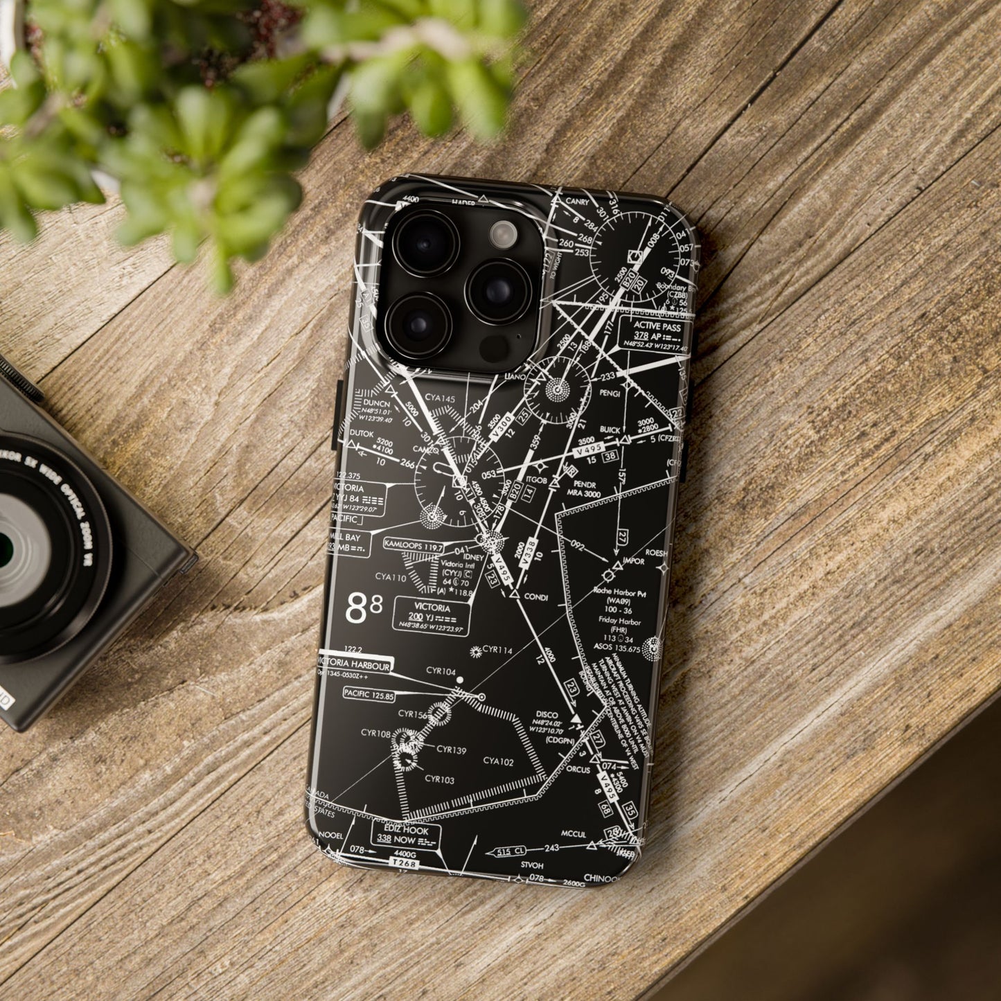 Enroute Low Altitude Chart tough phone cases (ELUS1/b&w)