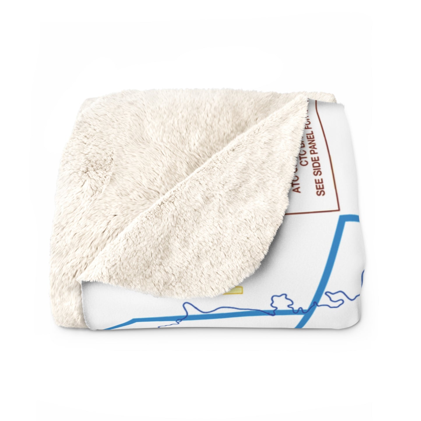 Seattle Flyway Chart sherpa fleece blanket