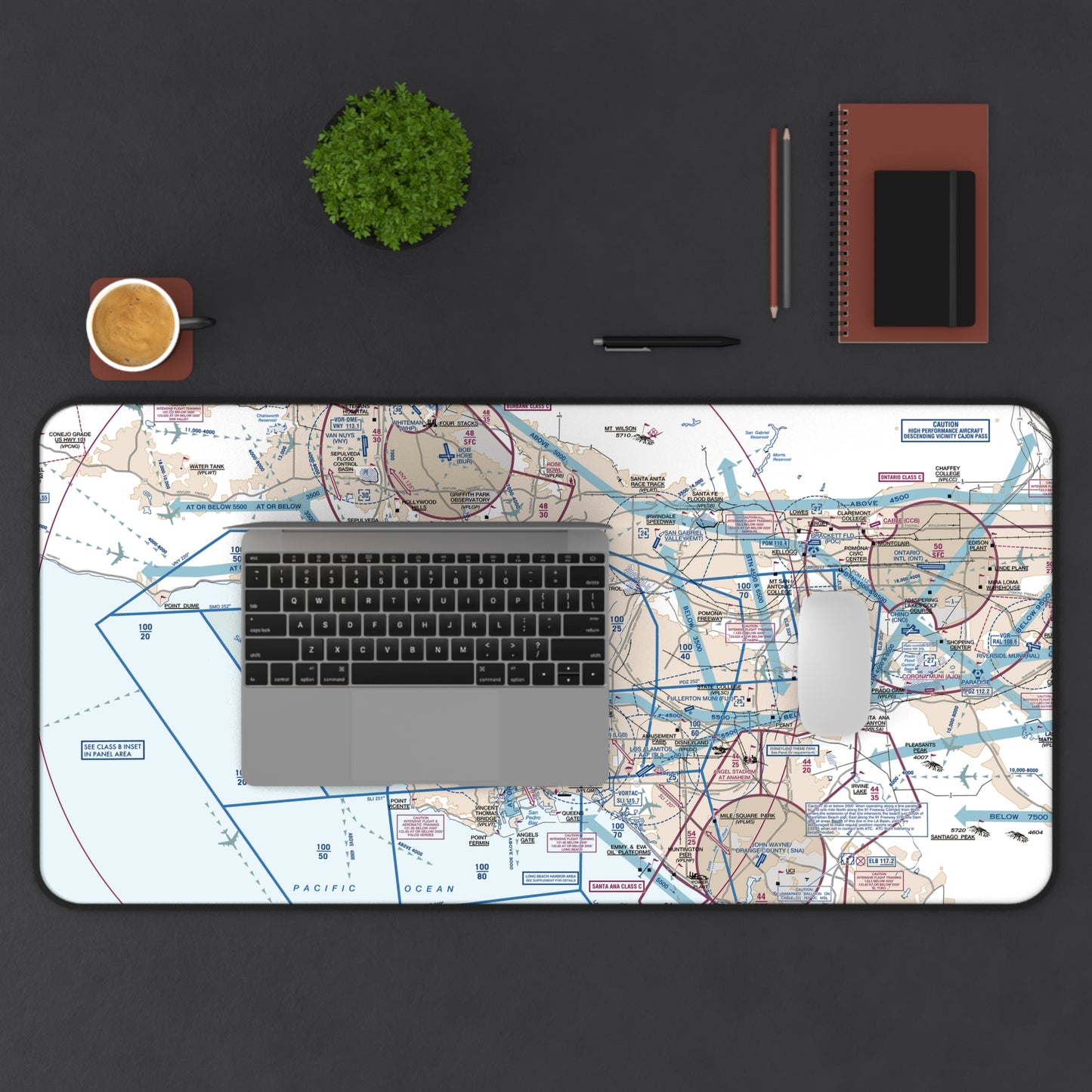 LAX Flyway Chart desk mat