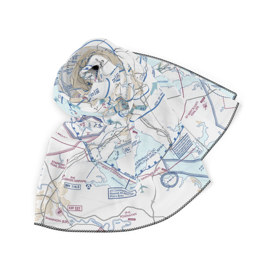 Baltimore-Washington Flyway Chart poly scarf