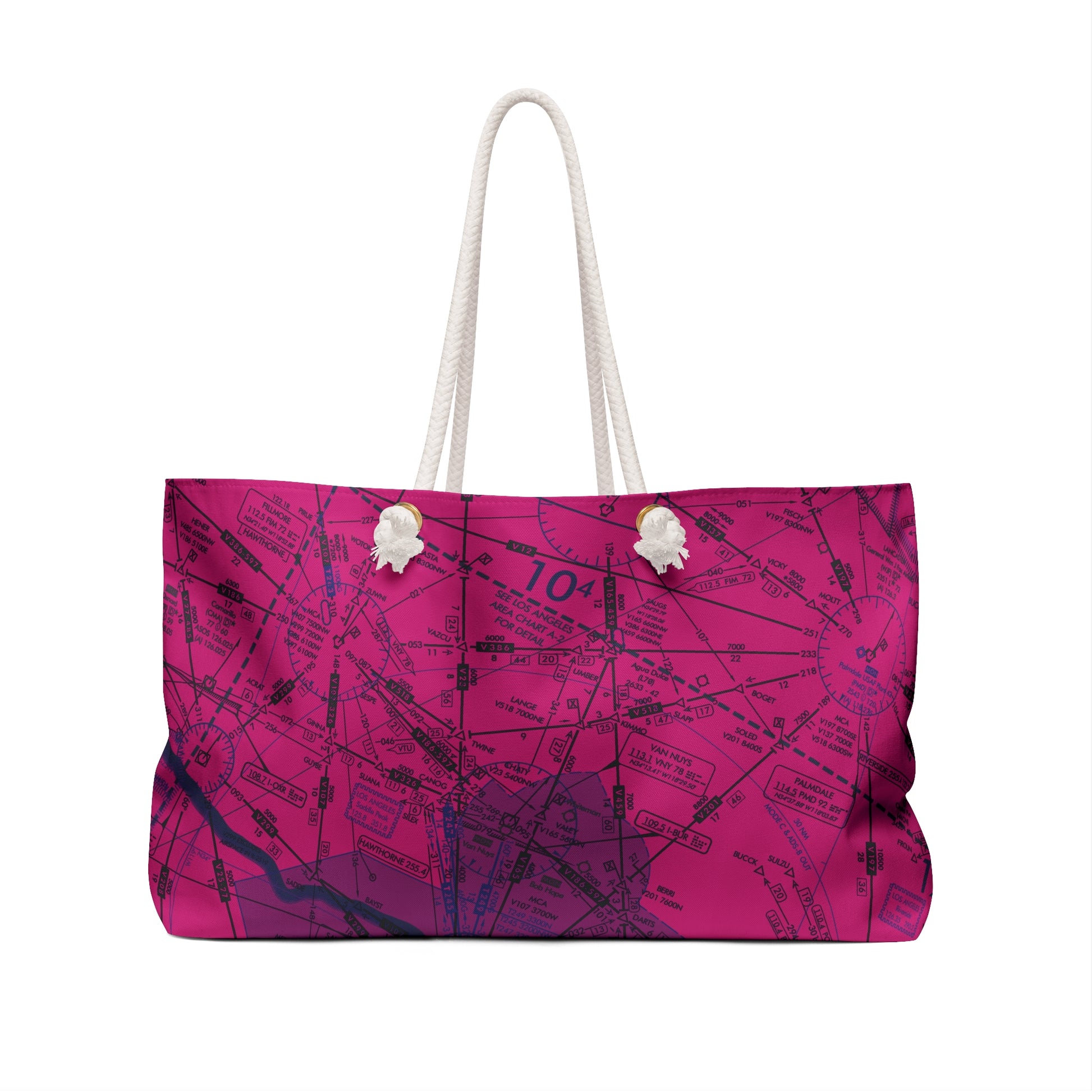 Aeronautical Chart weekender tote bag (ELUS3/pink)