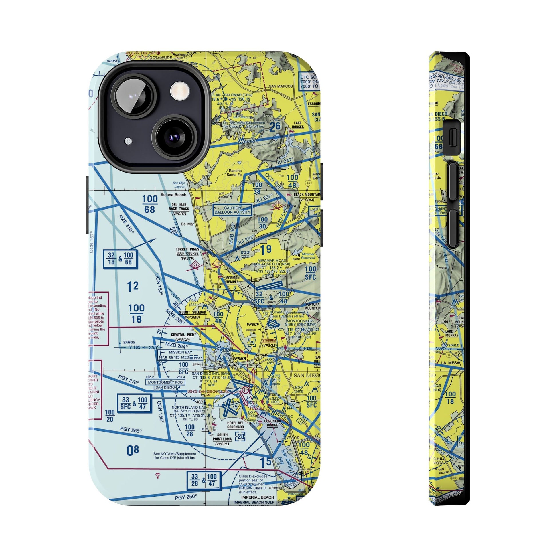 San Diego TAC Chart tough phone cases