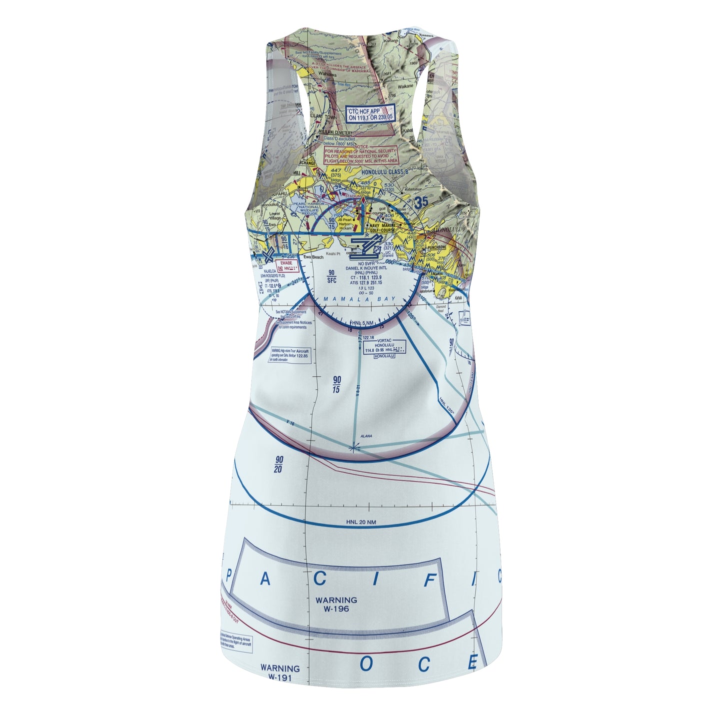 Honolulu Sectional Chart racerback dress
