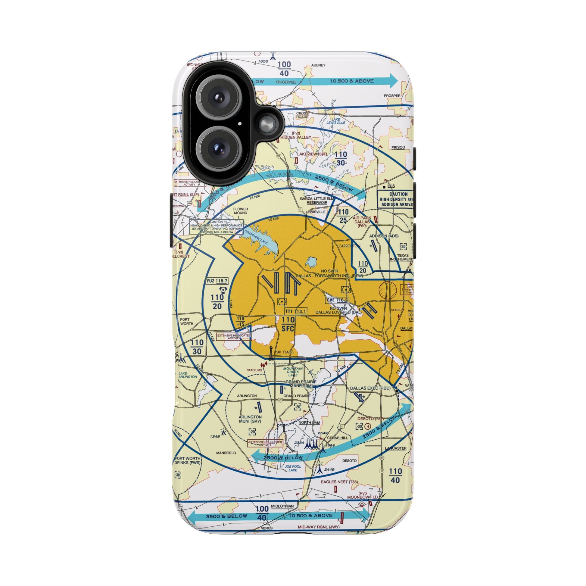 Dallas - Ft. Worth Flyway Chart tough phone cases