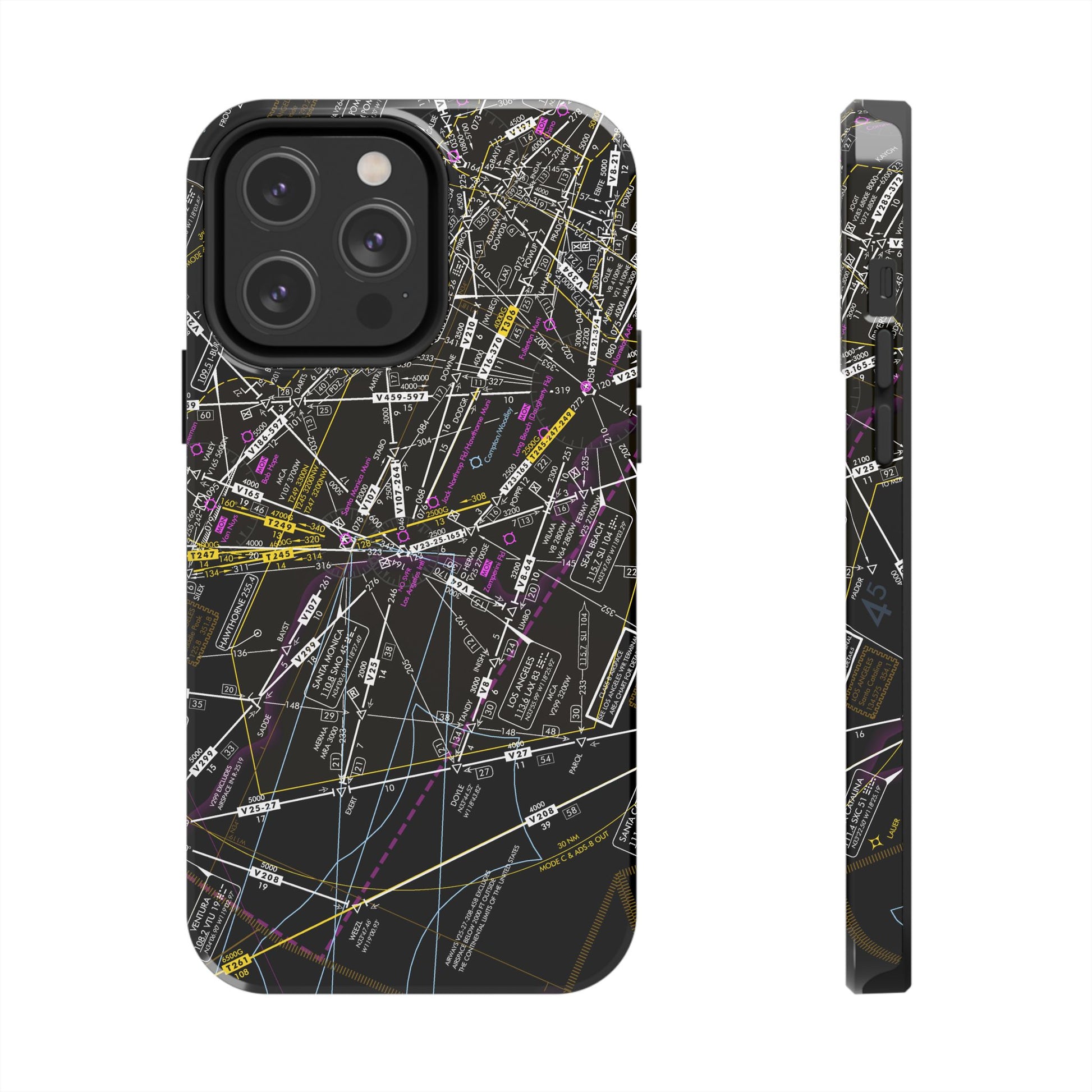 Enroute Low Altitude Chart tough phone cases (ELUS3/invert)