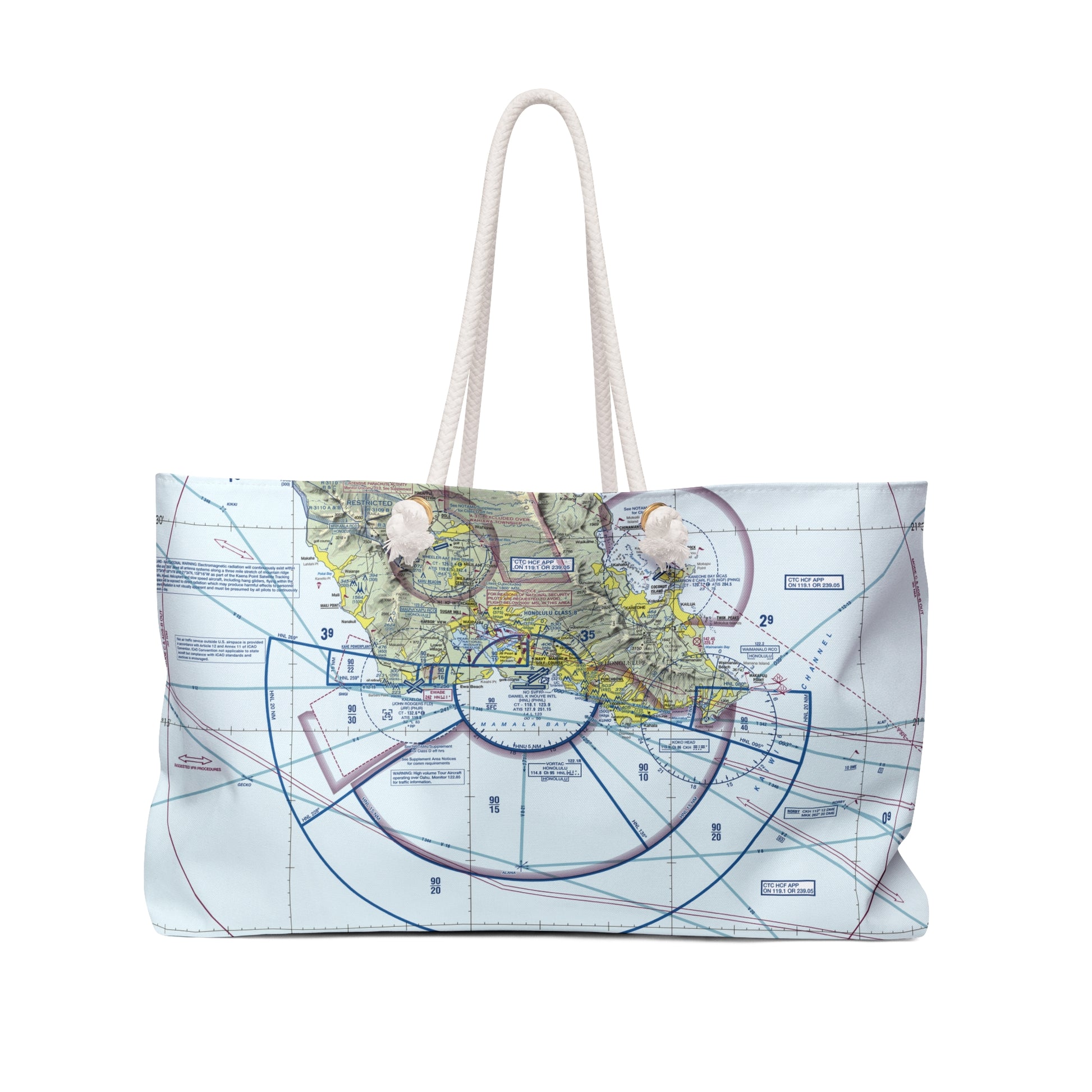 Aeronautical Chart weekender tote bag (PHNL)