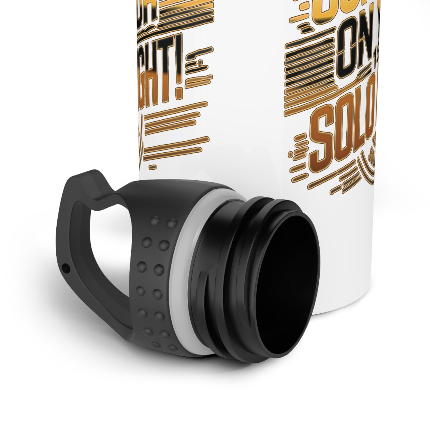 Congrats on your 1st Solo Flight! 20 oz. stainless steel water bottle (v2. gold)