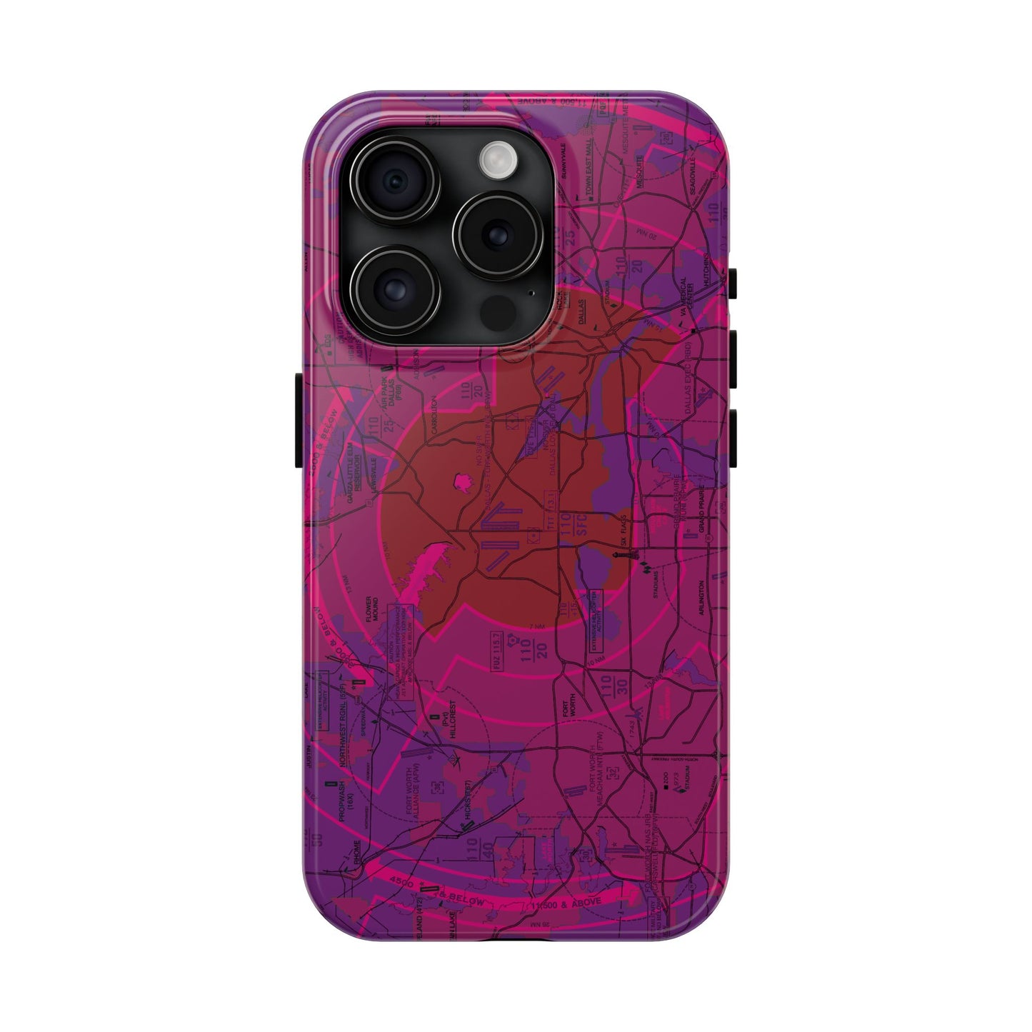 Dallas Fort Worth Flyway Chart tough phone cases (purple)