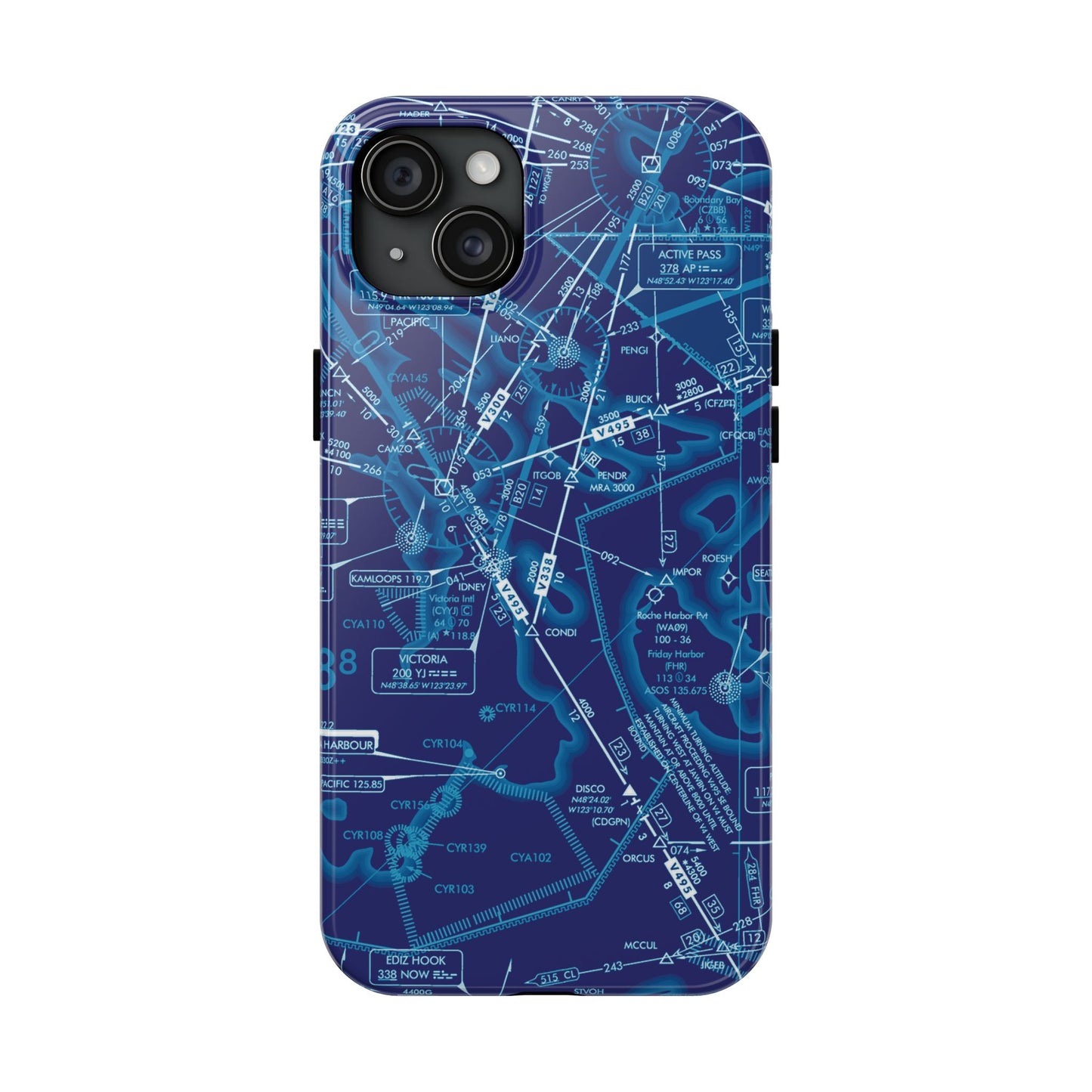 Enroute Low Altitude Chart tough phone cases (ELUS1/blue)