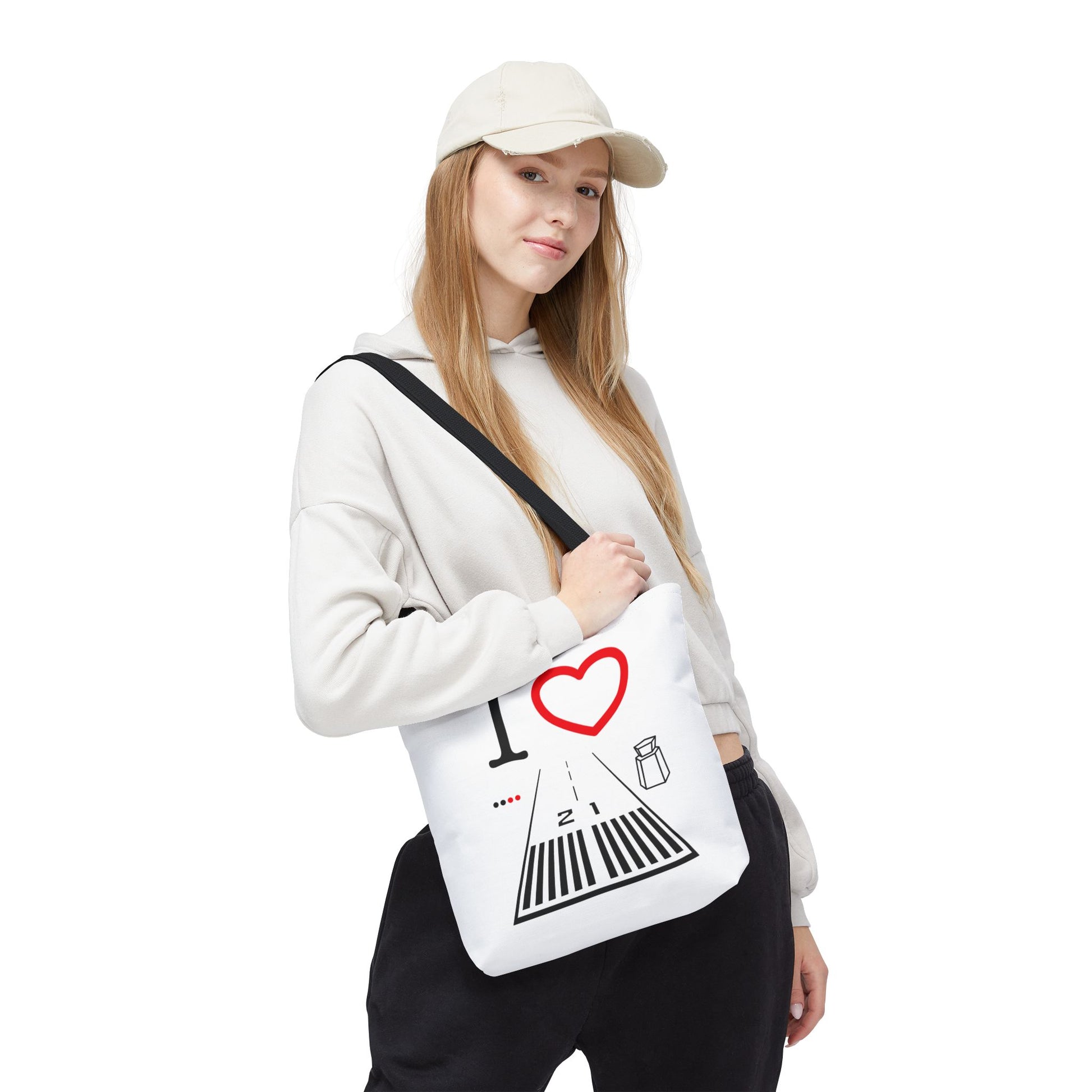 Santa Monica Airport Runway 21 / 3 tote bag (white)