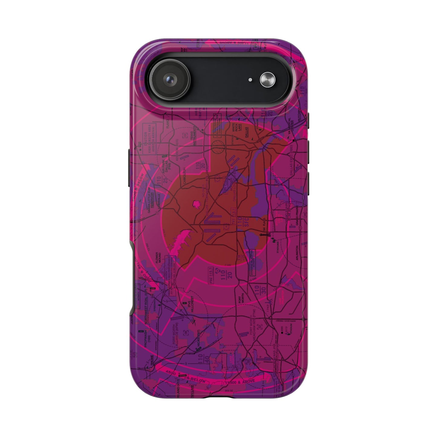 Dallas Fort Worth Flyway Chart tough phone cases (purple)