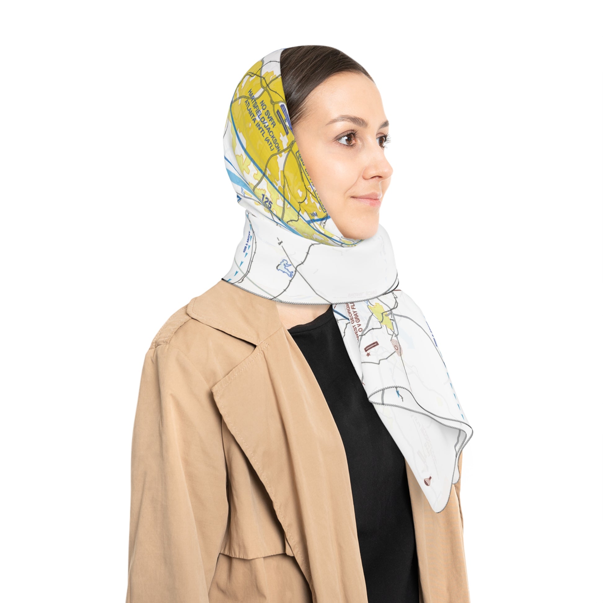 Atlanta Flyway Chart poly scarf