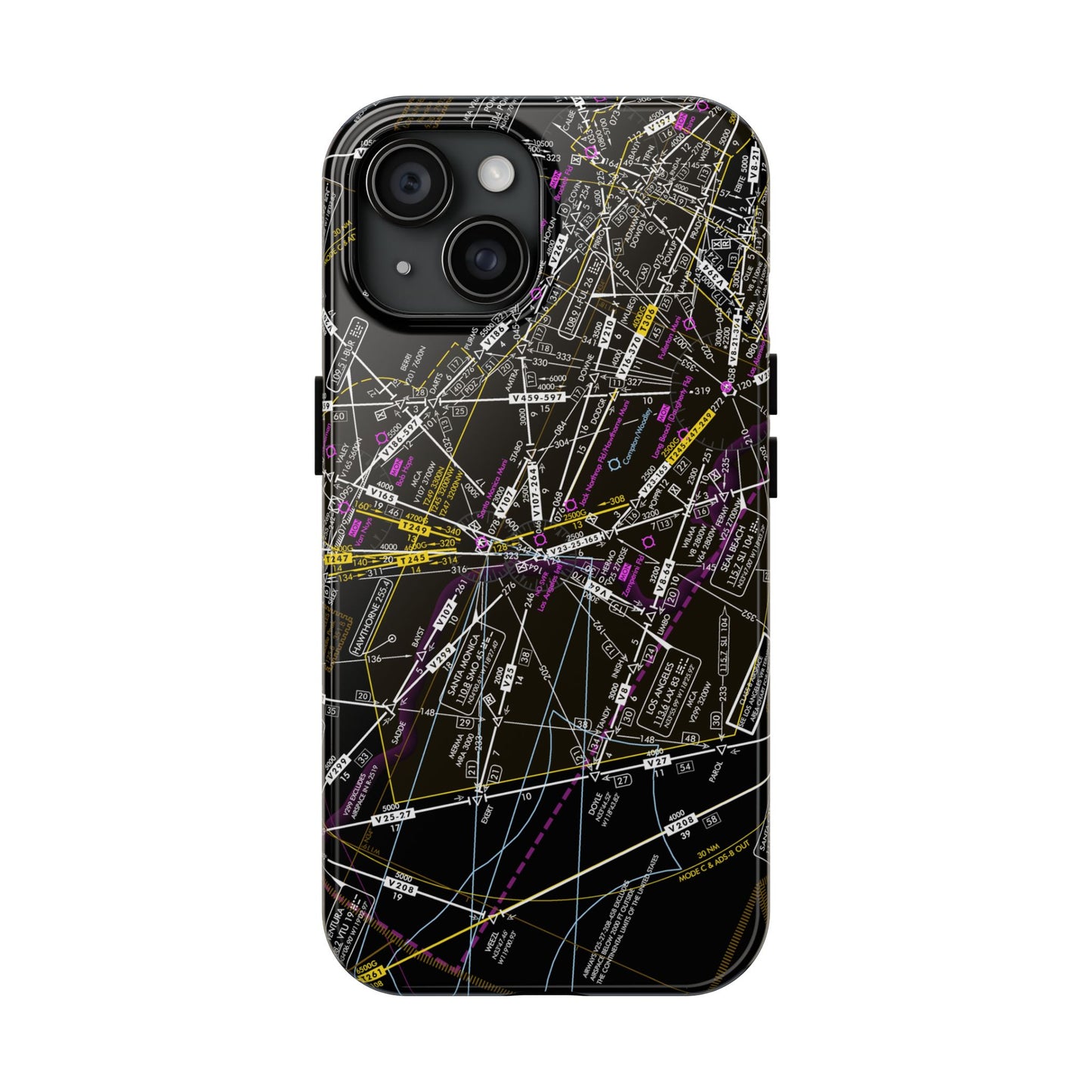 Enroute Low Altitude Chart tough phone cases (ELUS3/invert)