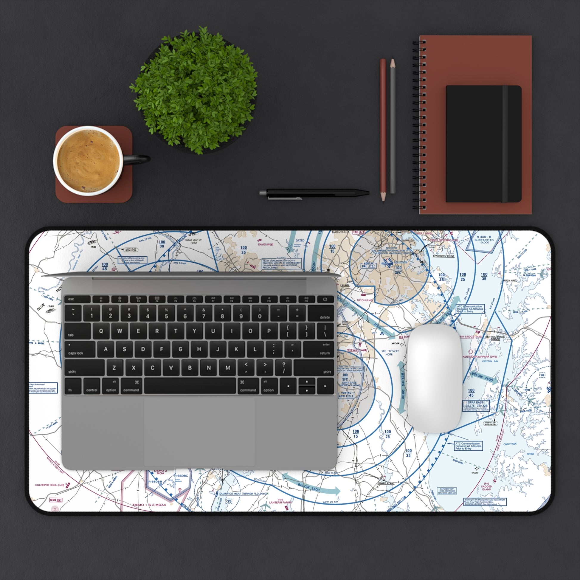 Baltimore-Washington Flyway Chart desk mat